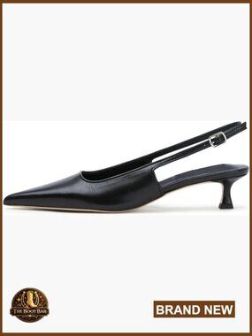 Pointed Toe Slingback Kitten Heel Pumps Low Heel Formal Dress Shoes